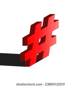 Ilustración vectorial gráfica de etiquetas aisladas de color rojo isométrico.
Adecuado para contenido sobre medios sociales.