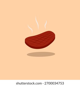 Illustration, Vektorgrafik von isoliertem Steakbeef.