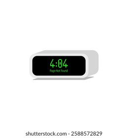  Illustration vector graphic of isometric 404 page not found concept. Digital alarm clock isolated on white.