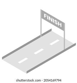 Illustration vector graphic of isometric finish area.