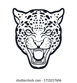 illustration vector graphic of jaguar line art  for coloring books