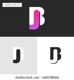 Illustration vector graphic of JB or BJ logo Initials logo design