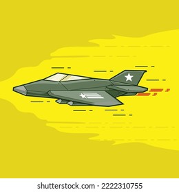 illustration vector graphic of jet fighter. good for logo, game, education, etc.