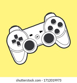 illustration vector graphic of joystick lineart 