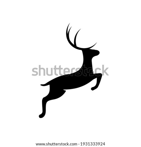 illustration vector graphic of jumping deer logo