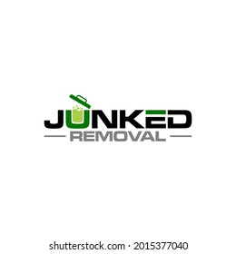 Illustration vector graphic of junk removal solution services logo design template