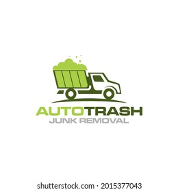 Illustration vector graphic of junk removal solution services logo design template