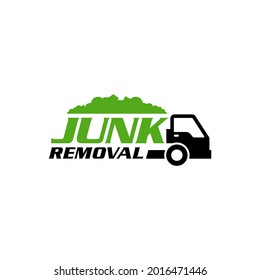 Illustration vector graphic of junk removal solution services logo design template