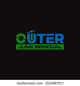 Illustration vector graphic of junk removal solution services logo design template