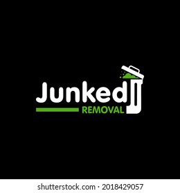 Illustration vector graphic of junk removal solution services logo design template