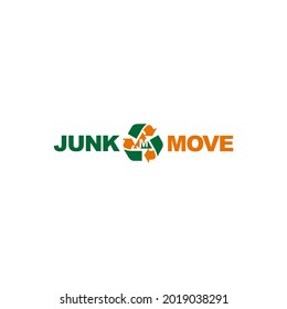 Illustration vector graphic of junk removal solution services logo design template