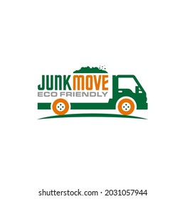 Illustration vector graphic of junk removal solution services logo design template