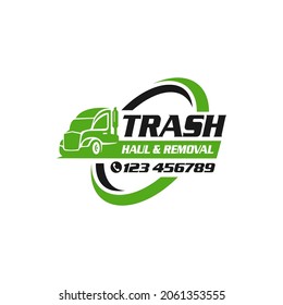 Ilustración vectorial gráfico de servicios de solución de eliminación de chatarra plantilla de diseño de logotipo