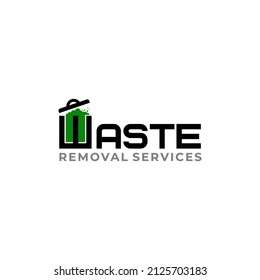 Illustration vector graphic of junk removal solution services logo design template