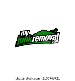Illustration vector graphic of junk removal solution services logo design template