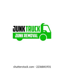 Illustration vector graphic of junk removal solution services logo design template	
