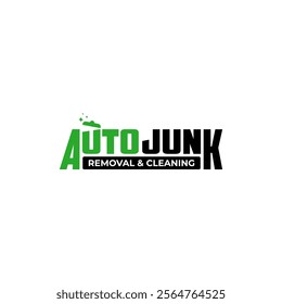 Illustration vector graphic of junk removal solution services logo design template	
