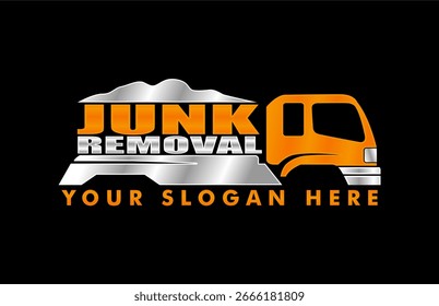 illustration vector graphic of junk removal solution services logo design template