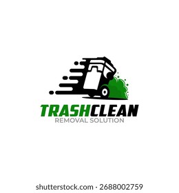 Illustration vector graphic of junk removal solution logo design template	
