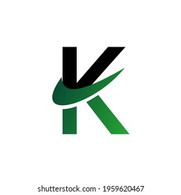 Illustration Vector Graphic of K Letter With Aerial Concept. Perfect to use for Technology Company