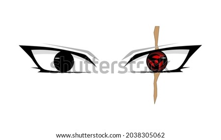 illustration vector graphic of Kakashi Hatake's Sharingan Eyes