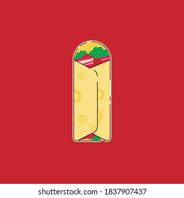 Gráfico vectorial de ilustración de kebab