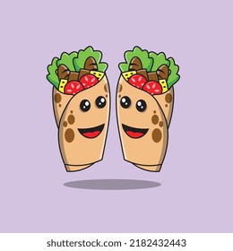 illustration vector graphic of kebab,  healthy and delicious food