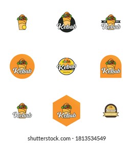 Gráfico vectorial de ilustración del paquete con logotipo de Kebab . Perfecto para la empresa de alimentos