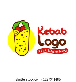 Gráfico vectorial de ilustración de la plantilla de logotipo kebab. creativo, adecuado para restaurantes de comida rápida.