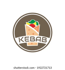 illustration vector graphic of the kebab logo is filled with meat and vegetables, perfect for restaurant, cafe, resto, fast food, etc.

