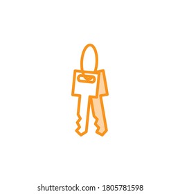 Ilustración Vector gráfico del icono de clave. Apto para seguridad, seguridad, acceso, contraseña, protección, etc.