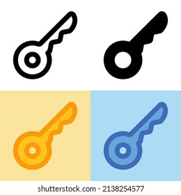 Illustration vector graphic of Key Icon. Perfect for user interface, new application, etc