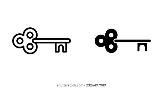 Ilustración Vector gráfico del icono de clave. Apto para seguridad, seguridad, acceso, contraseña, protección, etc.