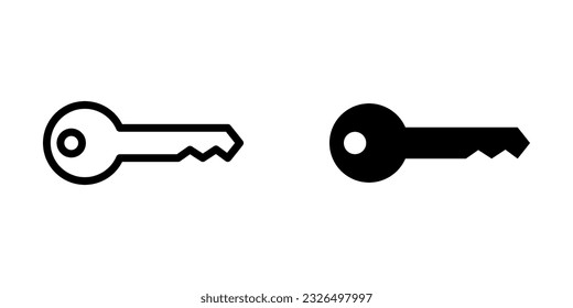 Ilustración Vector gráfico del icono de clave. Apto para seguridad, seguridad, acceso, contraseña, protección, etc.
