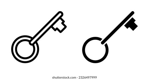 Illustration Vector graphic of key icon. Fit for safe, security, access, password, protect etc.