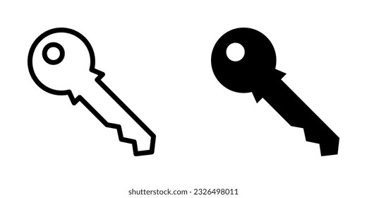 Ilustración Vector gráfico del icono de clave. Apto para seguridad, seguridad, acceso, contraseña, protección, etc.