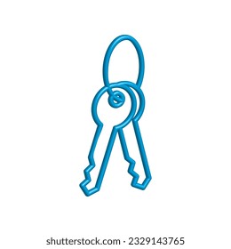 Ilustración Vector gráfico del icono de clave. Apto para seguridad, seguridad, acceso, contraseña, protección, etc.