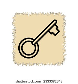 Ilustración Vector gráfico del icono de clave. Apto para seguridad, seguridad, acceso, contraseña, protección, etc.