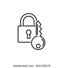 Illustration vector graphic of Key Line Icon