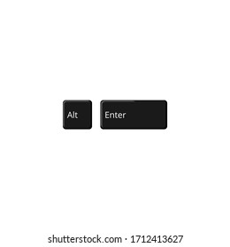 Illustration Vector Graphic of key shortcut for Display properties for the selected item (alt + enter) Keyboard shortcuts in Computer