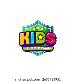Illustration vector graphic of kids summer camp logo design template

