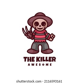 Illustration vector graphic of The Killer, Good for logo design