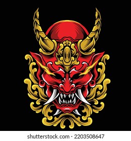 Illustration vector graphic king of devil,can be used as a poster,logo,merch,t-shirt design,etc