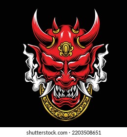 Ilustración vectorial rey del diablo, puede ser utilizado como afiche, logo, merced, diseño de camisetas, etc