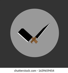 illustration vector graphic of the kitchen knife logo