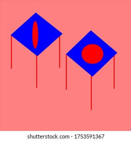 gráfico vectorial de ilustración de diseño de cometa