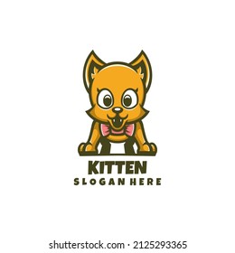 Illustration vector graphic of Kitten, good for logo design