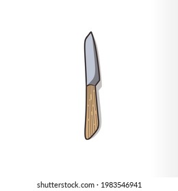 illustration vector graphic of knife.great for cutting fruit and vegetables.