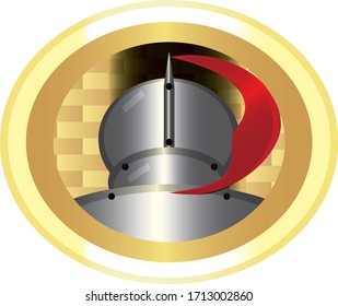 este logo inspirado por un caballero en su aventura