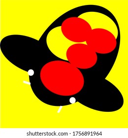 illustration vector graphic of koi fish concept design with yellow or red background